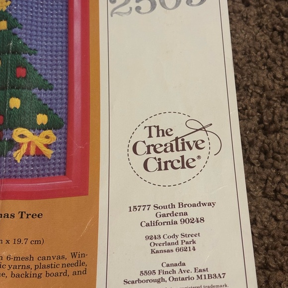Vintage 1984 Creative Circle Embroidery Kit #2509 Frosty New never been used - Picture 7 of 8